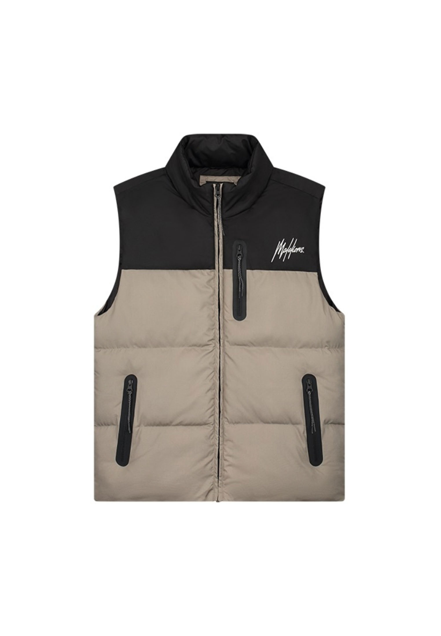 Malelions Sport Counter Bodywarmer MS1 AW23 05 164 Zwart Beige M maat M